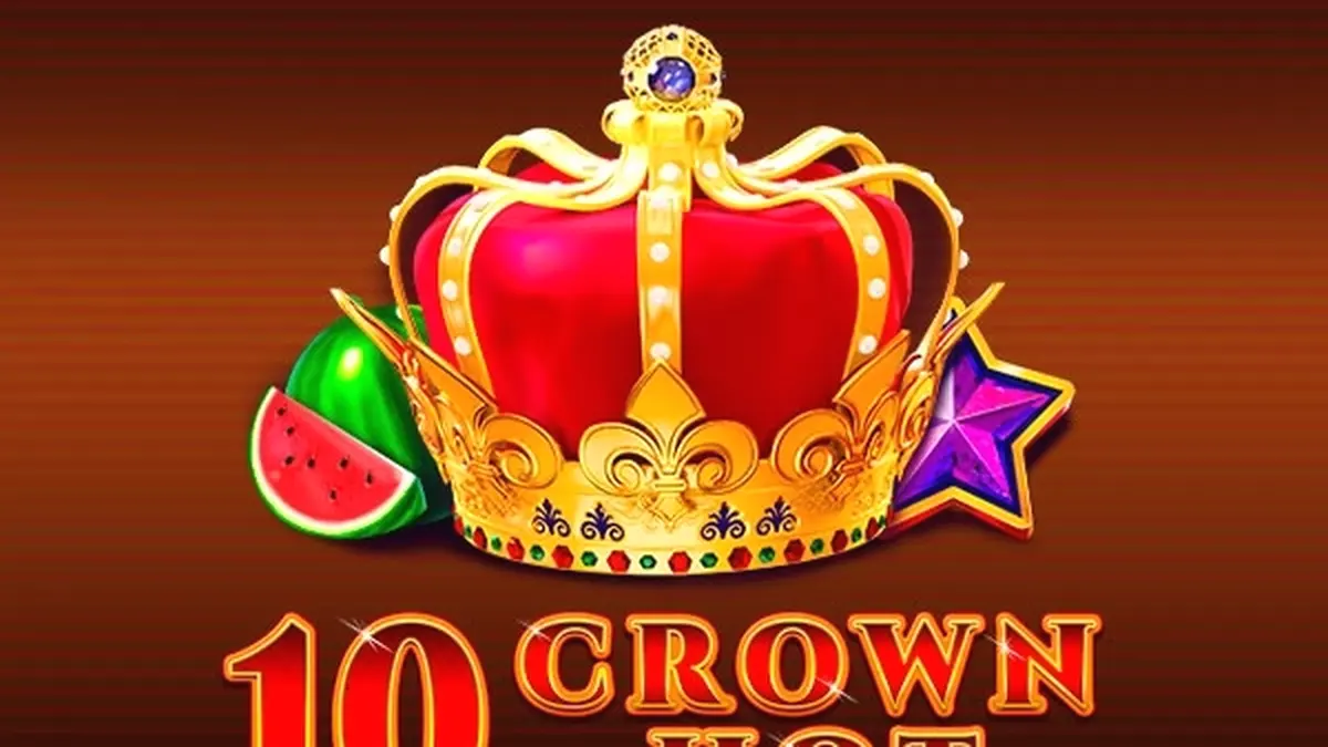 Tampilan visual mesin slot 10 Crown Hot dengan simbol buah dan mahkota