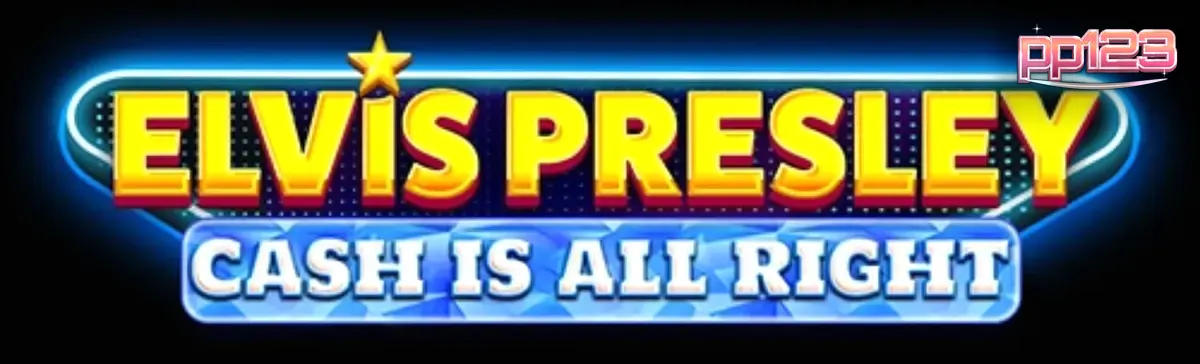 Tampilan visual slot Elvis Presley: Cash is All Right dengan tema neon Las Vegas